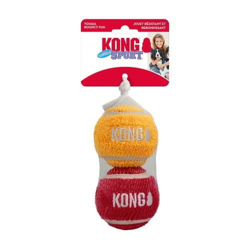 Kong Sport Softies Sherpa Fleece Tennis Balls No Squeaker Dog Toy Lg