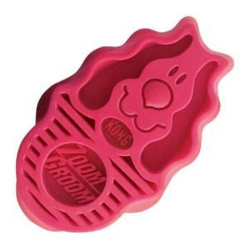 KONG ZoomGroom Dog Brush  Raspberry