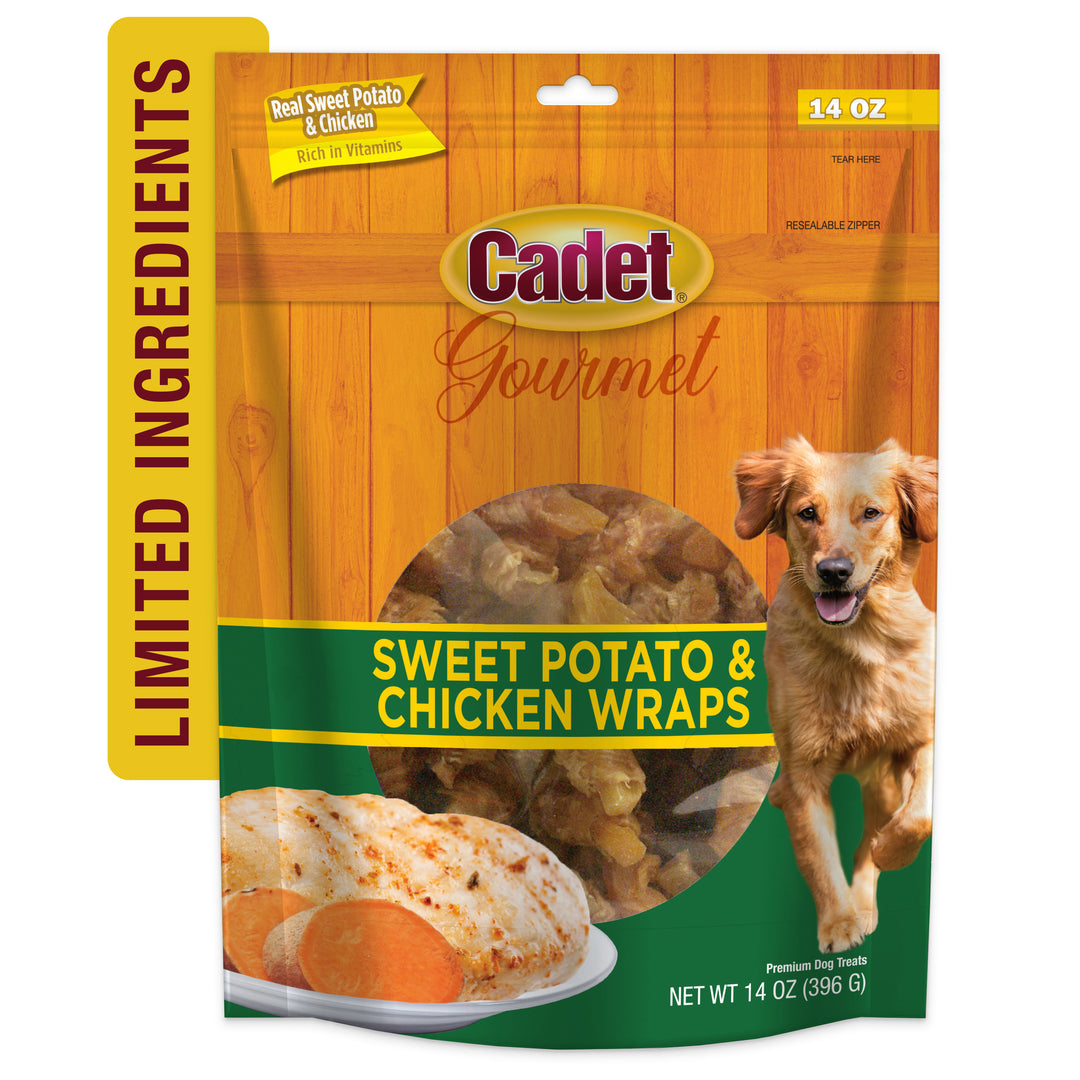 Cadet Gourmet Chicken-Wrapped Sweet Potato Dog Treats Chicken &amp; Sweet Potato 14 Ounce