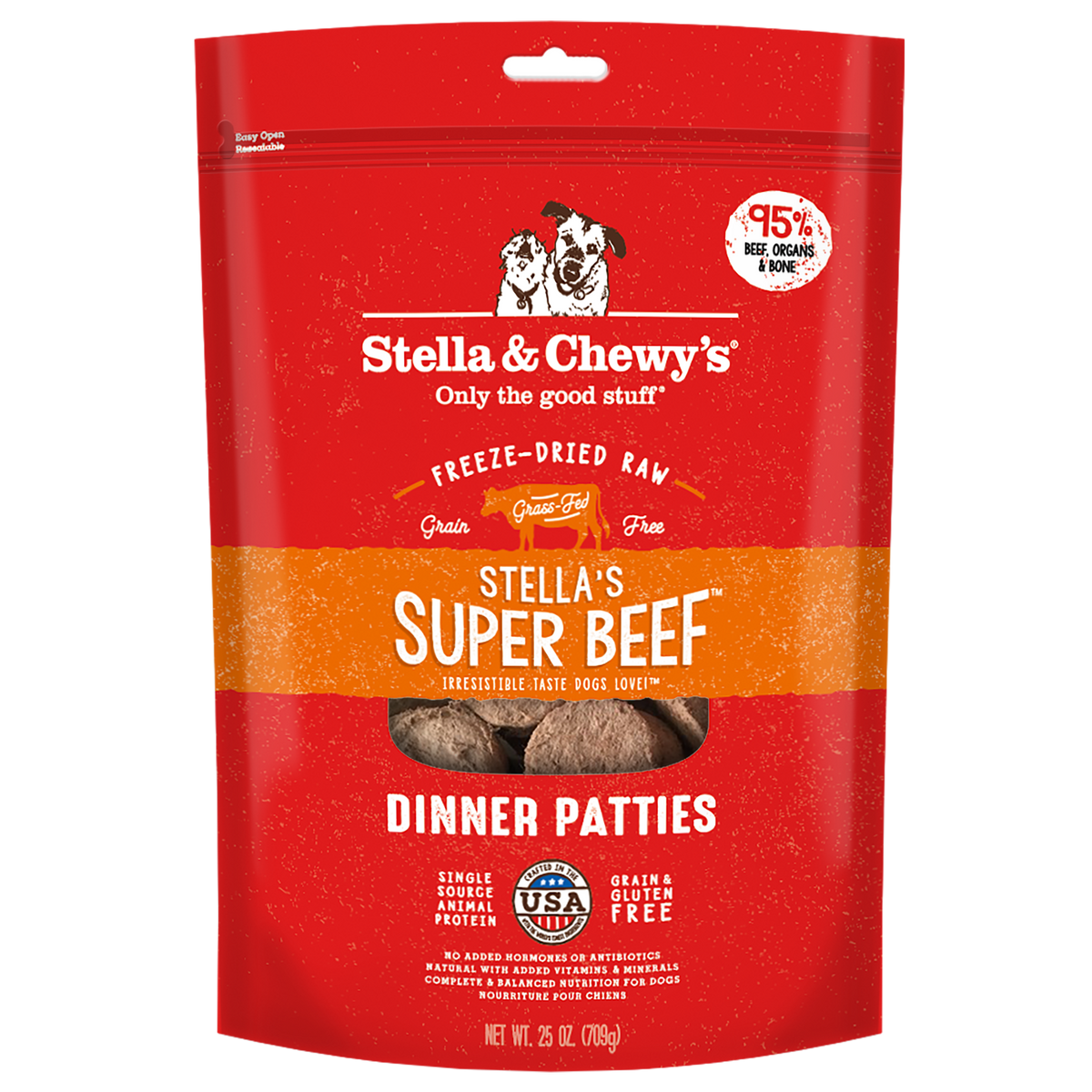 Freeze-Dried Stella's Super Beef Patties - 25 oz