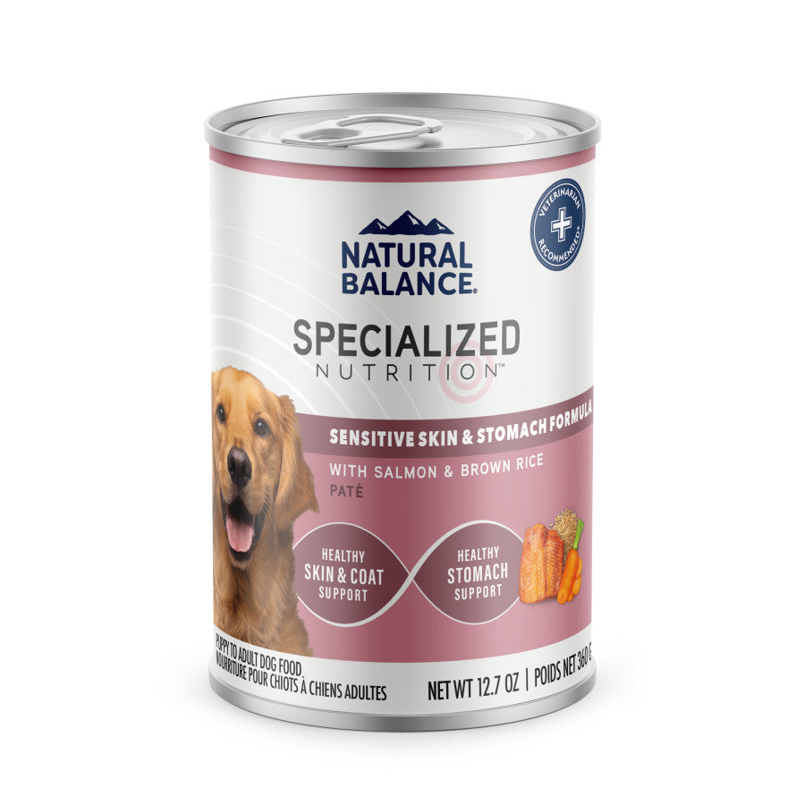 Natural Balance Sensitive Skin Stomach Salmon Brown Rice 12.7 oz