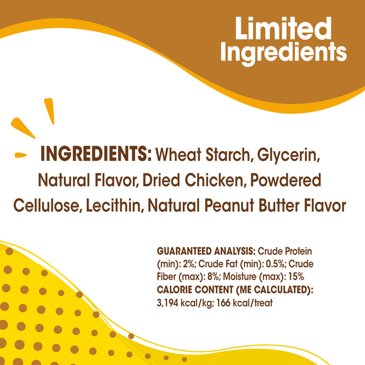 Nylabone Nubz Peanut Butter Dog Chew Treats Large (15 Count)