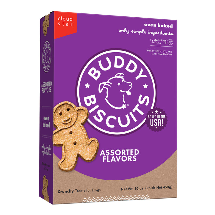 Buddy Biscuits Variety Box Chicken Grilled Beef Sharp Cheddar 16 oz