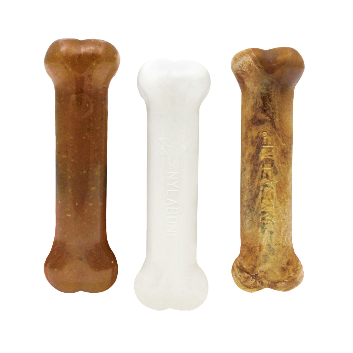 Nylabone Puppy Chew Starter Kit Chew Toy with Chew Treat Chicken & Bacon Small (3 Count)