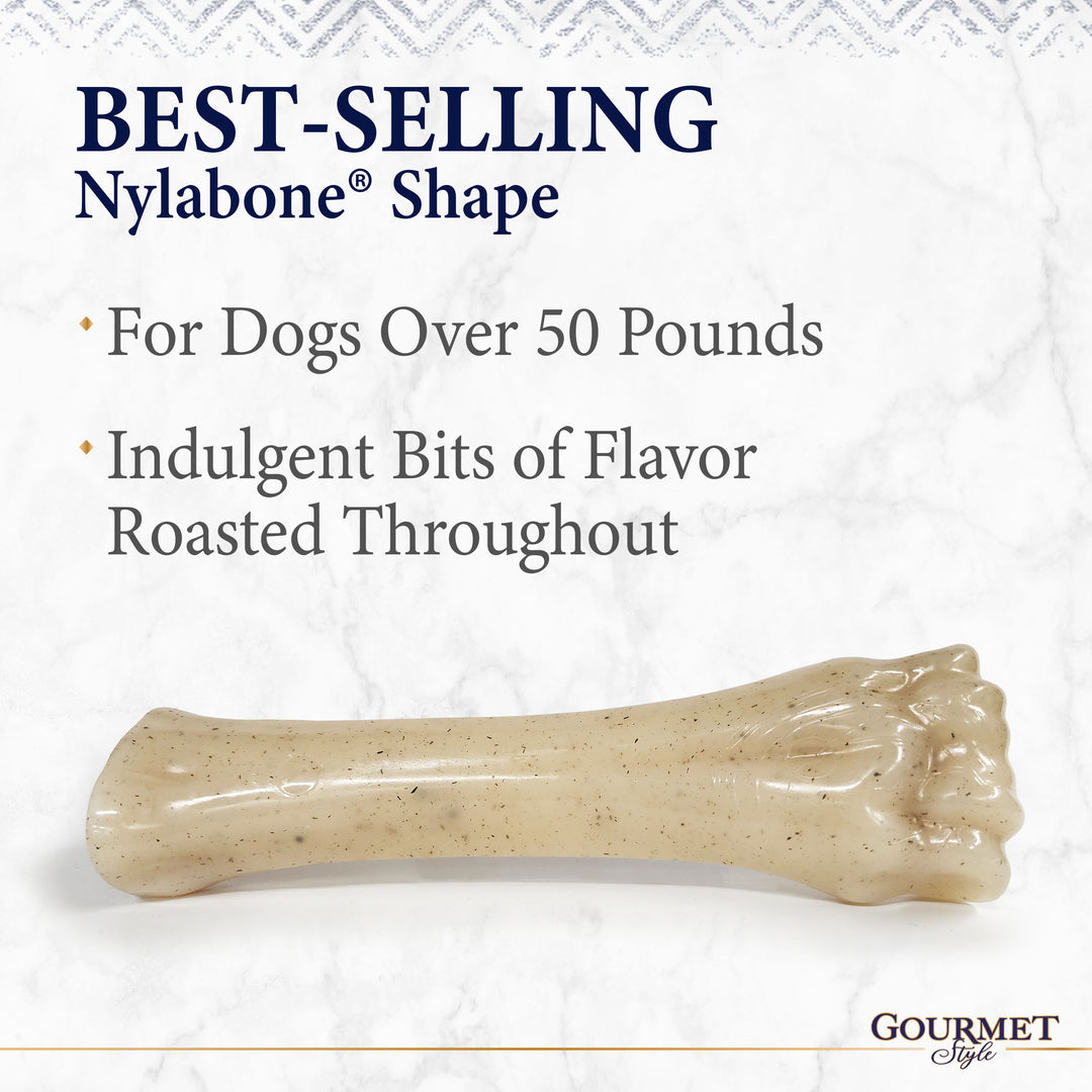 Nylabone Strong Chew Gourmet Style Knuckle Bone Dog Chew Toy Souper Filet Mignon X-Large (1 Count)