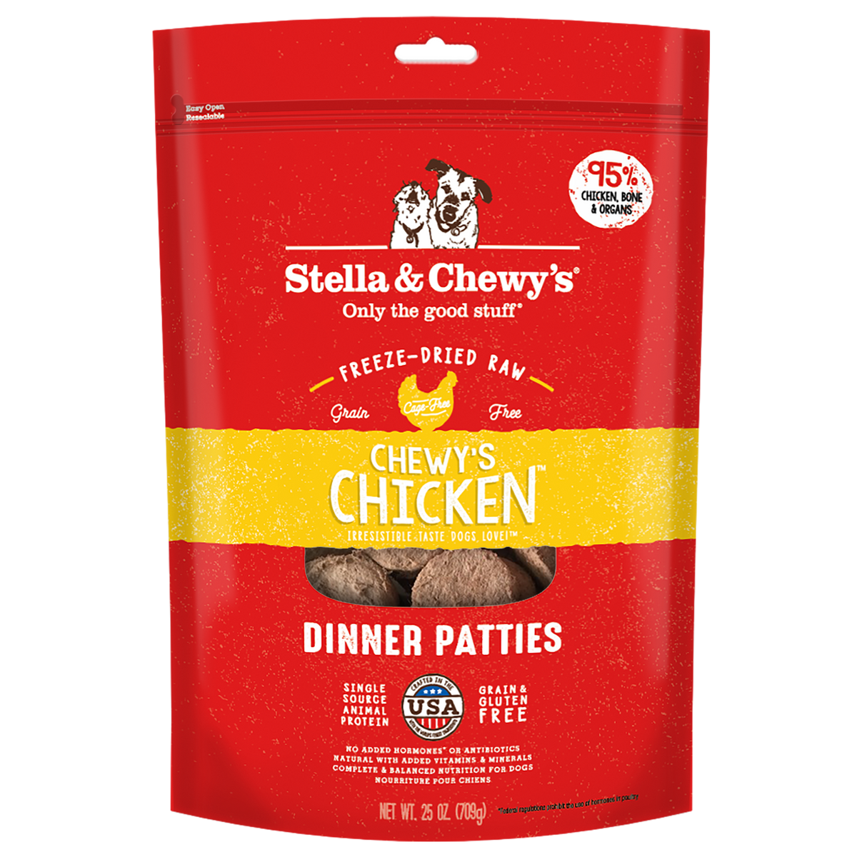 Freeze-Dried Chewy's Chicken Patties - 25 oz