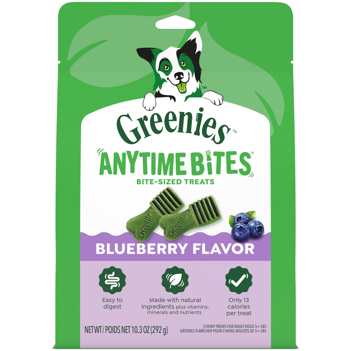 Greenies Anytime Bites BiteSize Dog Dental Treats BlueBerry