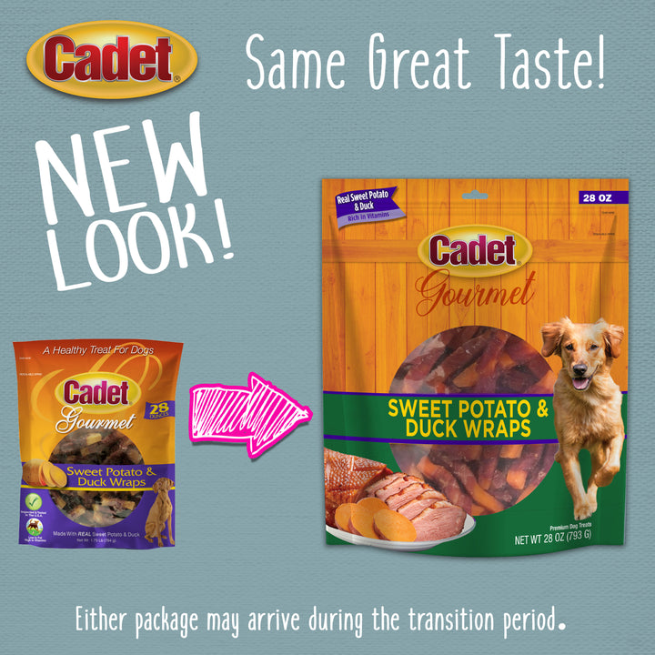 Cadet Gourmet Sweet Potato &amp; Duck Wrapped Dog Treats Duck &amp; Sweet Potato 28 Ounce