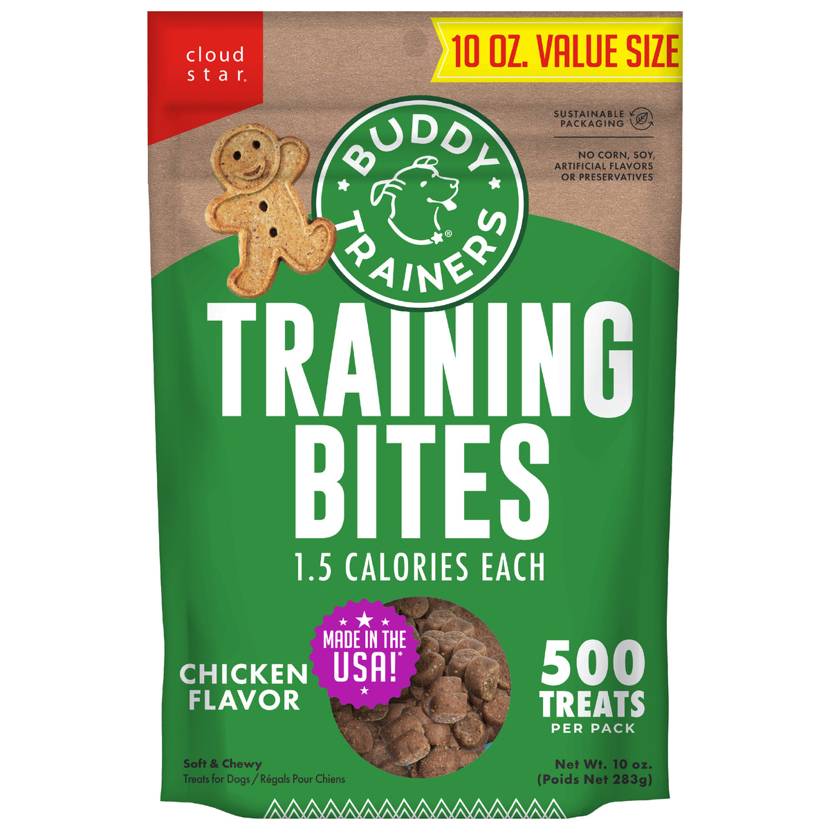 Buddy Trainers Training Dog Bites Chicken Flavor 10 oz
