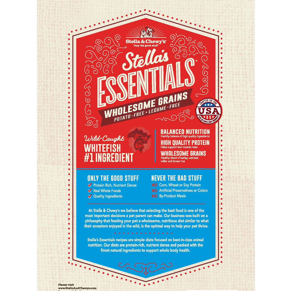 Stella's Essentials Whitefish & Salmon - 3 lb