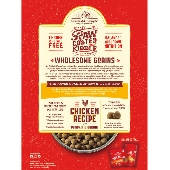 Kibble Raw Coated Wholesome Grain Chicken - 22 lb