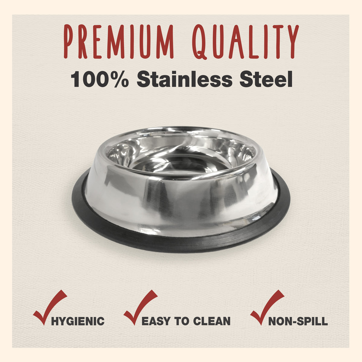 Cadet Stainless Steel No Spill Dog Bowls 24 Ounce