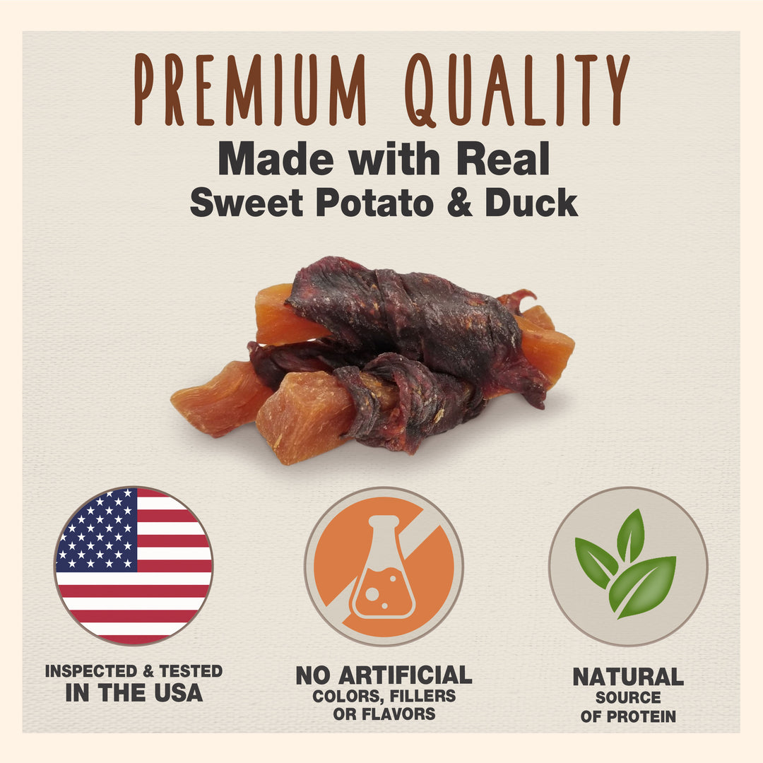 Cadet Gourmet Sweet Potato &amp; Duck Wrapped Dog Treats Duck &amp; Sweet Potato 14 Ounce