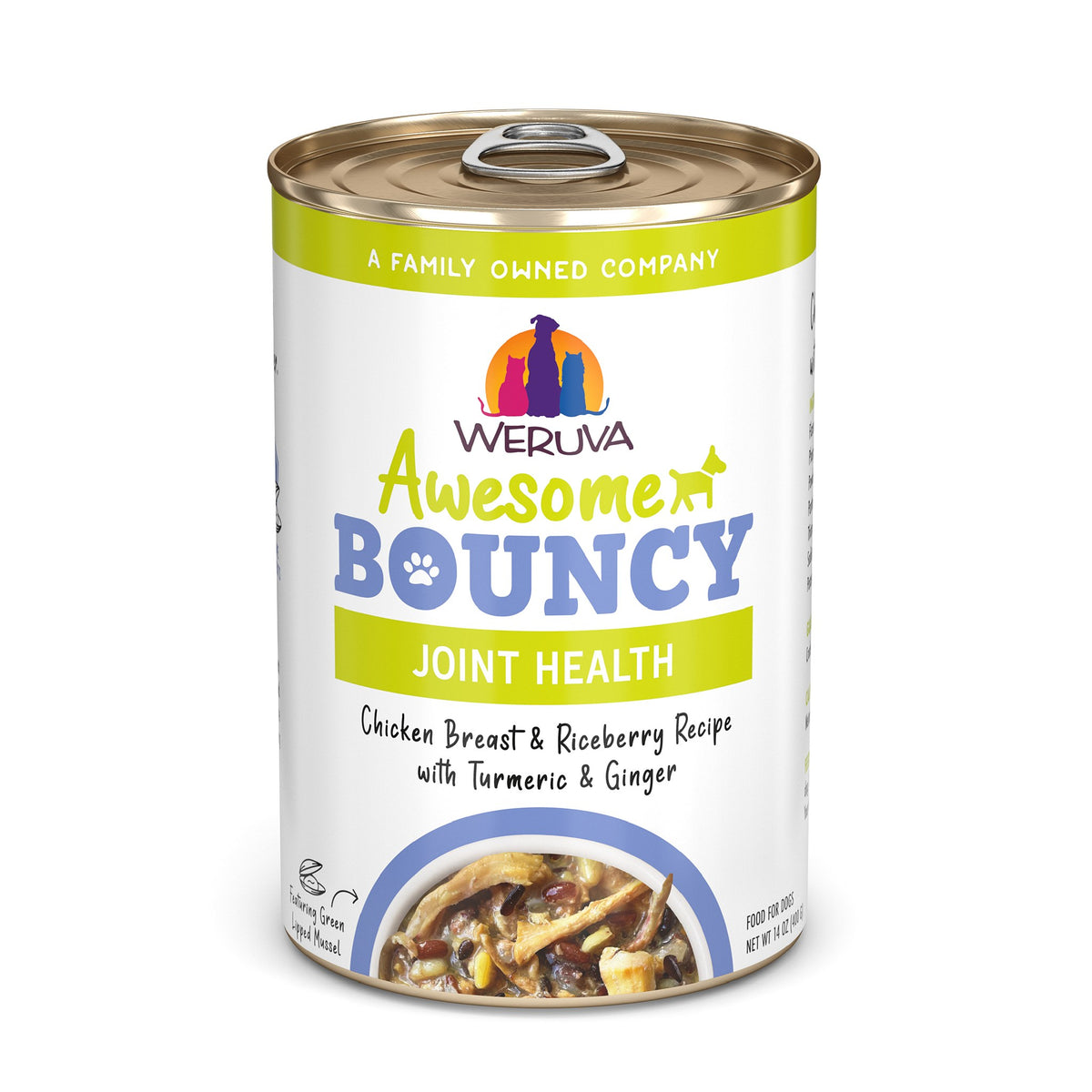 Weruva Awesome Functions Bouncy Chicken Rice Can Dog 14 oz