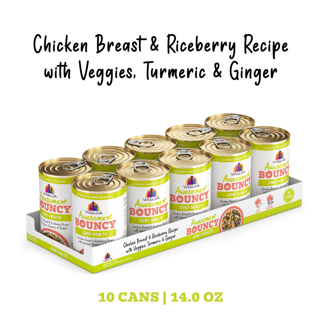 Weruva Awesome Functions Bouncy Chicken Veggies Can Dog 14 oz