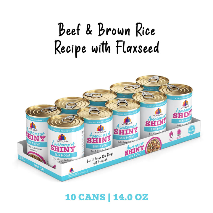 Weruva Awesome Functions Shiny Beef Rice Can Dog 14 oz
