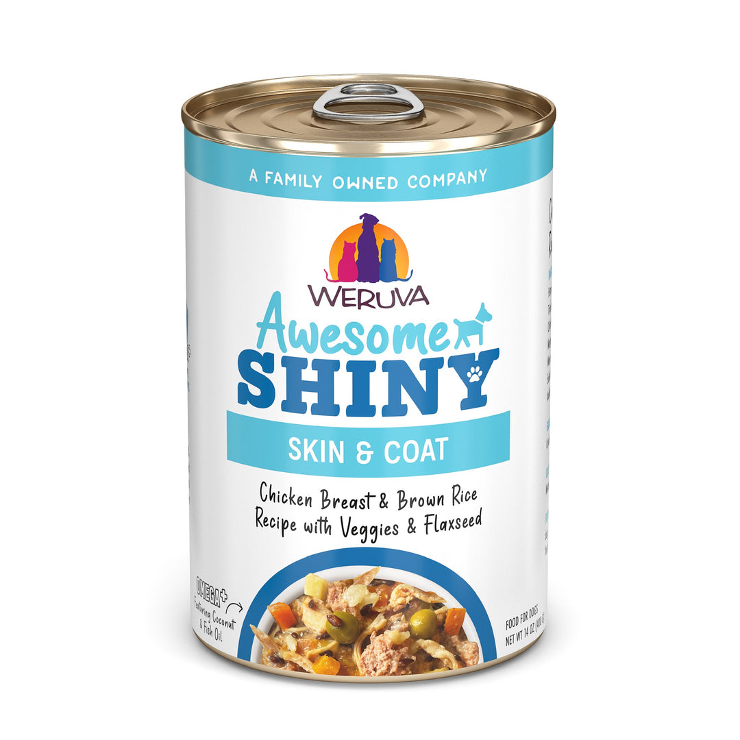 Weruva Awesome Functions Shiny Chicken Veggies Can Dog 14 oz