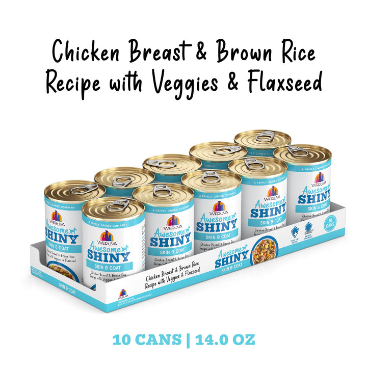 Weruva Awesome Functions Shiny Chicken Veggies Can Dog 14 oz