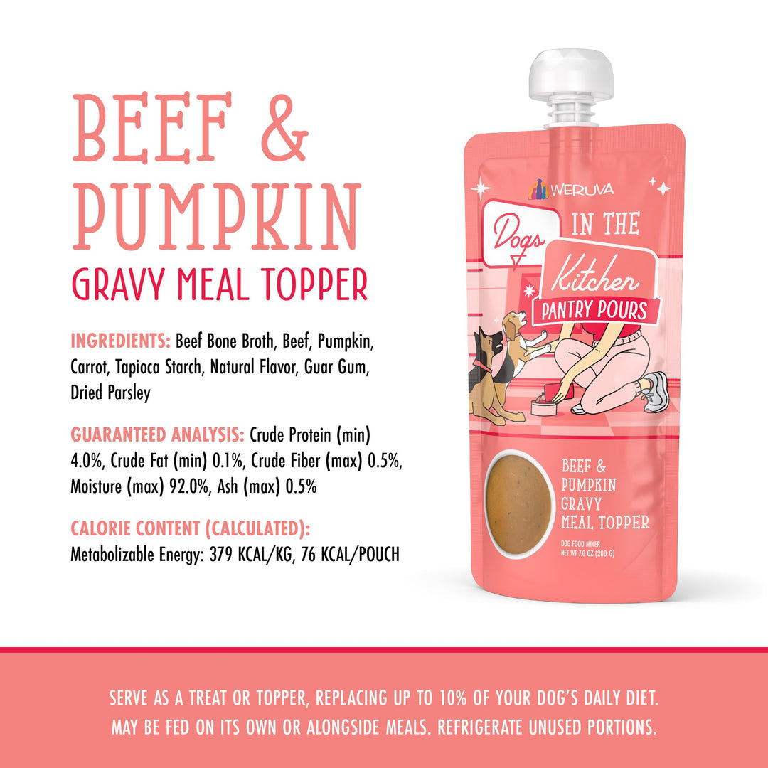 Weruva Dog Wet DITK Pantry Pours Beef Pumpkin Gravy 7 oz
