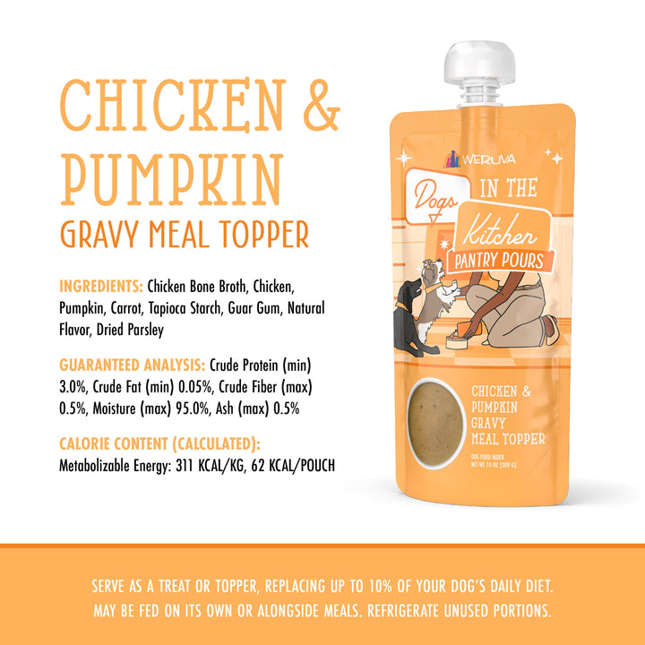 Weruva Dog Wet DITK Pantry Pours Chicken Pumpkin Gravy 7 oz