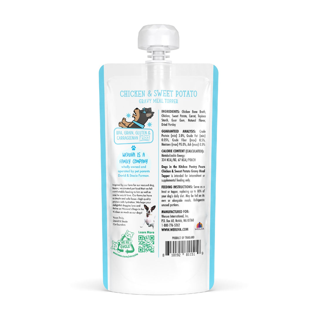 Weruva Dog Wet DITK Pantry Pours Chicken Sweet Potato Gravy 7 oz