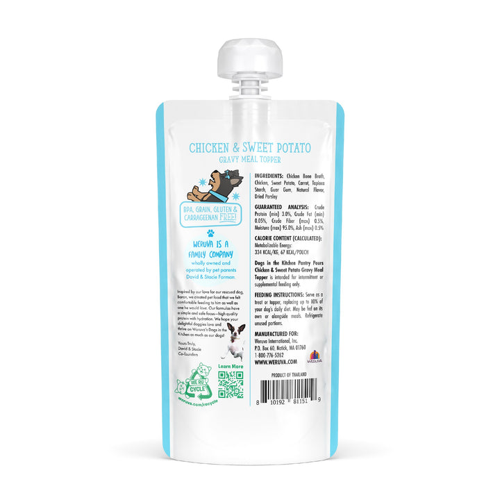 Weruva Dog Wet DITK Pantry Pours Chicken Sweet Potato Gravy 7 oz