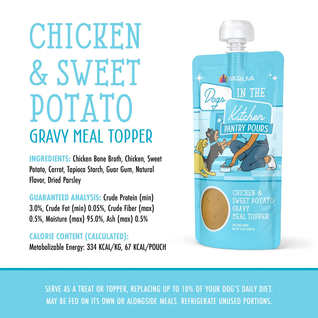 Weruva Dog Wet DITK Pantry Pours Chicken Sweet Potato Gravy 7 oz