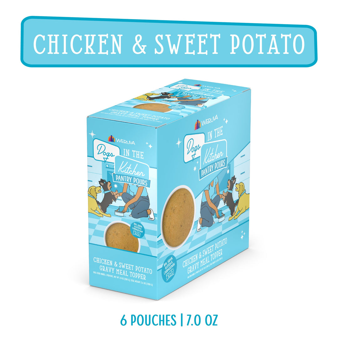 Weruva Dog Wet DITK Pantry Pours Chicken Sweet Potato Gravy 7 oz