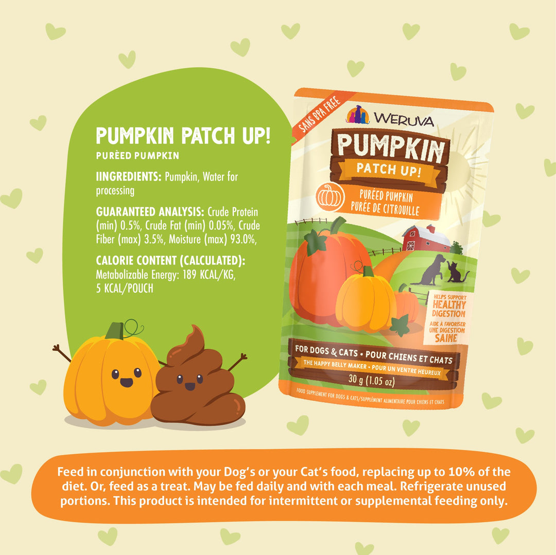 Weruva Pumpkin Puree Supplement for Dogs Cats Pouch