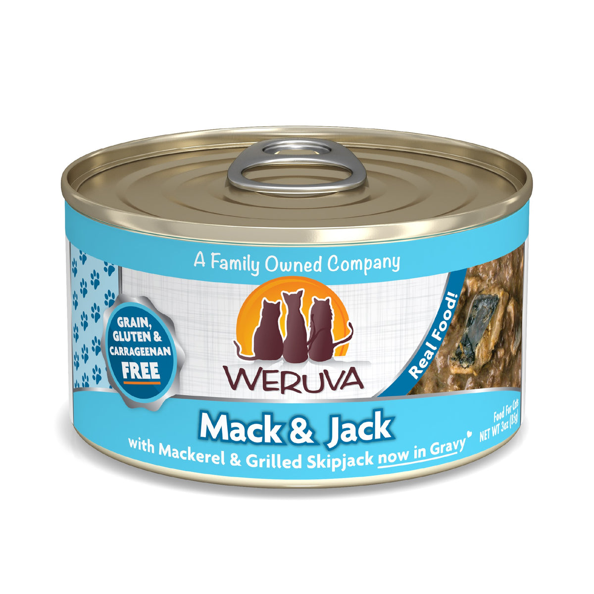 Weruva Cat Can GF Classic Mack Jack Mackerel Skipjack 3 oz
