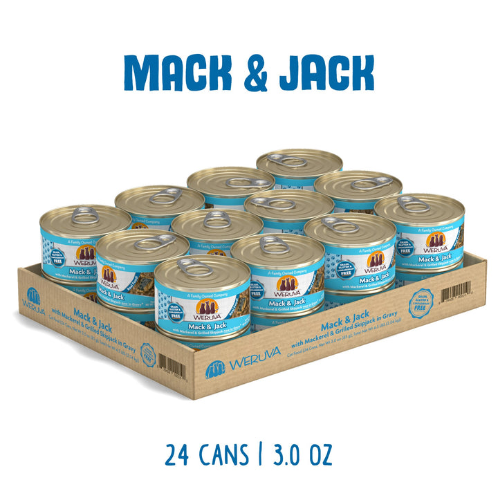 Weruva Cat Can GF Classic Mack Jack Mackerel Skipjack 3 oz