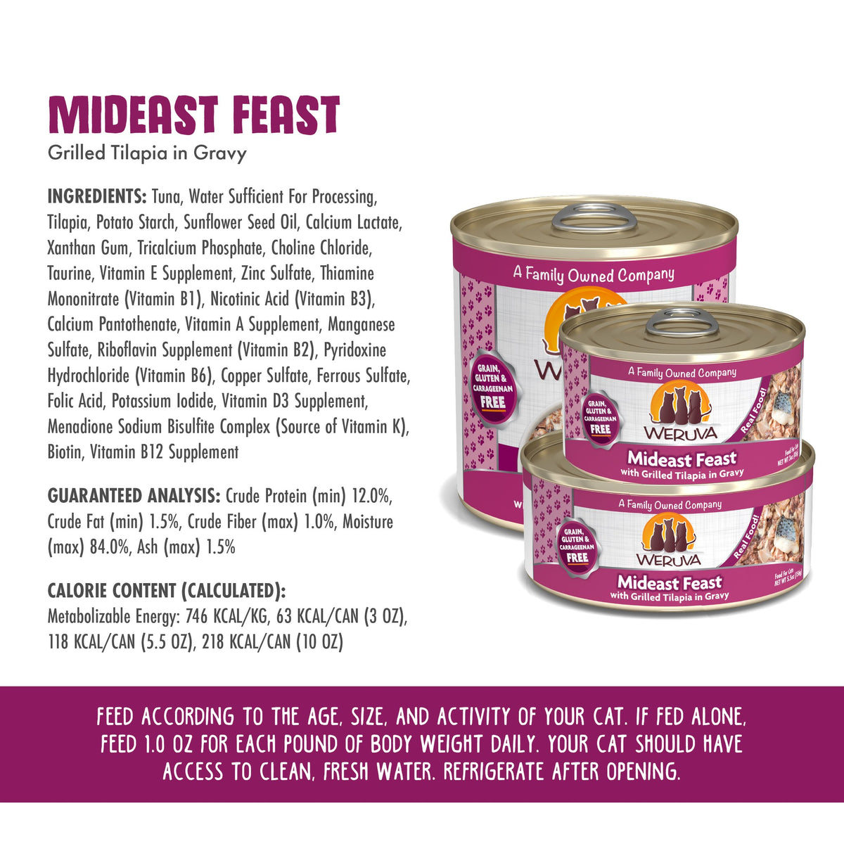Weruva Mideast Feast Canned Cat 3oz