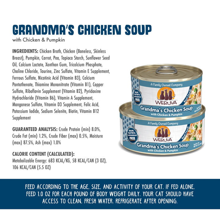 Weruva Grandmas Chicken Soup Canned Cat 3oz ****