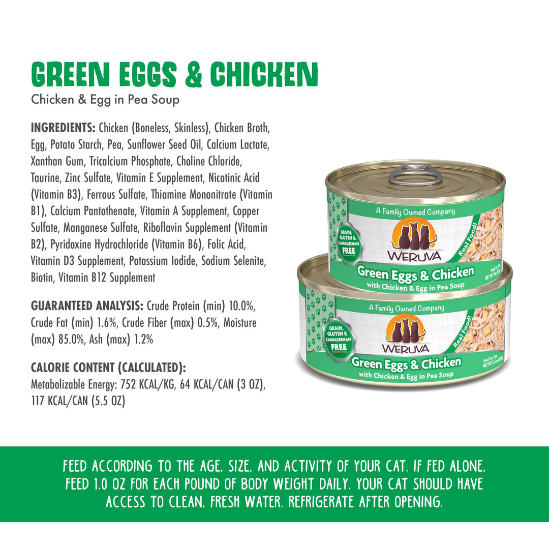 Weruva Cat Classic Can GF Green Eggs Chicken 3 oz
