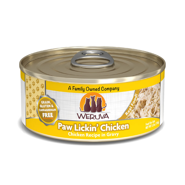 Weruva Classic Paw Lickin Chicken Recipe in Gravy Cat Food 5.5 Oz