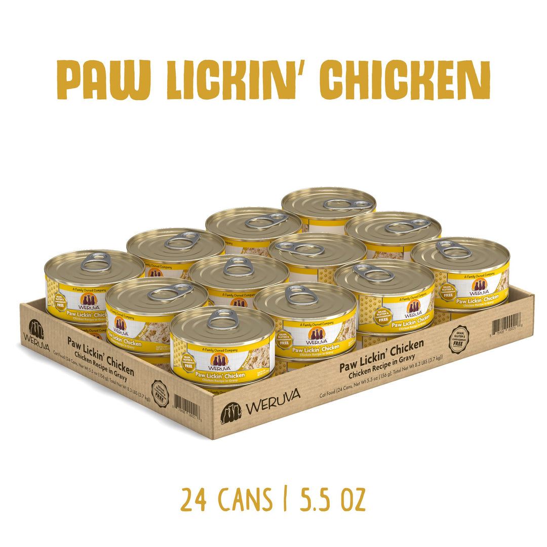 Weruva Classic Paw Lickin Chicken Recipe in Gravy Cat Food 5.5 Oz