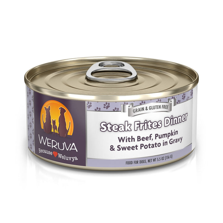 Weruva Classic Dog Steak Frite Beef Pumpkin Sweet Potato in Gravy 5.5 oz