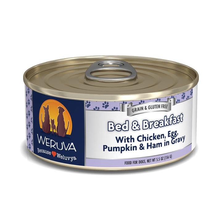 Weruva Classic Dog Bed Breakfast Chicken Egg Pumpkin Ham 5.5 oz