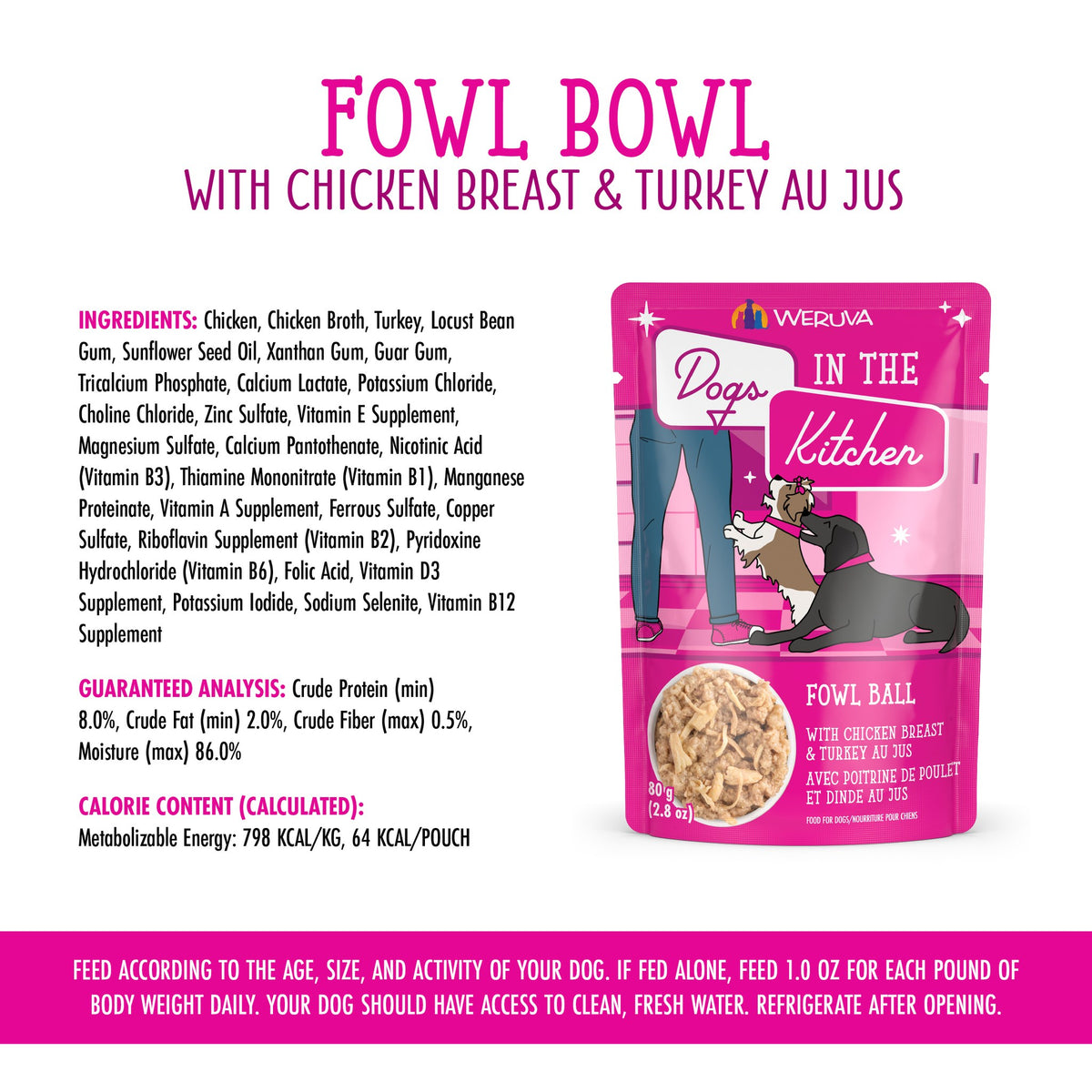 Weruva DITK Pouch GF Chicken Turkey Fowl Ball