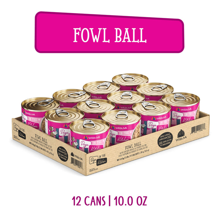 Weruva Dogs in the Kitchen Fowl Ball Chicken Breast Turkey Au Ju 10 oz