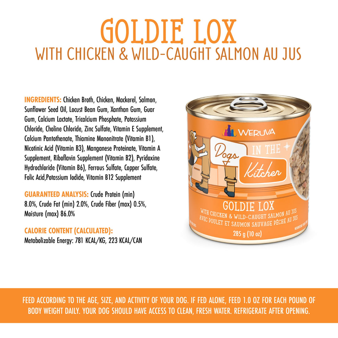 Weruva Dogs in the Kitchen Goldie Lox Chicken Salmon Au Jus 10 oz