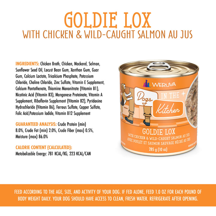 Weruva Dogs in the Kitchen Goldie Lox Chicken Salmon Au Jus 10 oz
