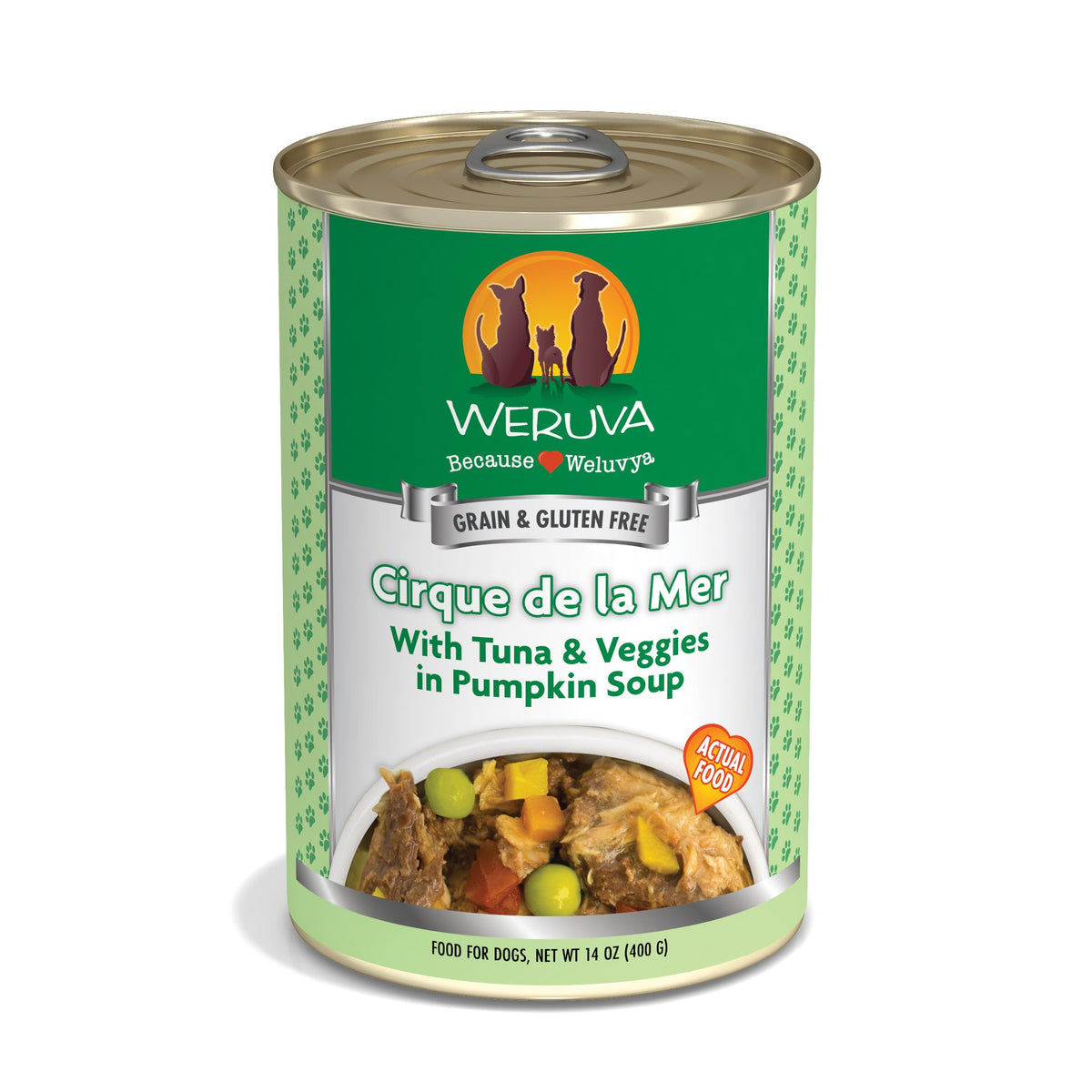 Weruva Classic Dog Cirque de la Mer Tuna Veggies in Gravy 14 oz Can