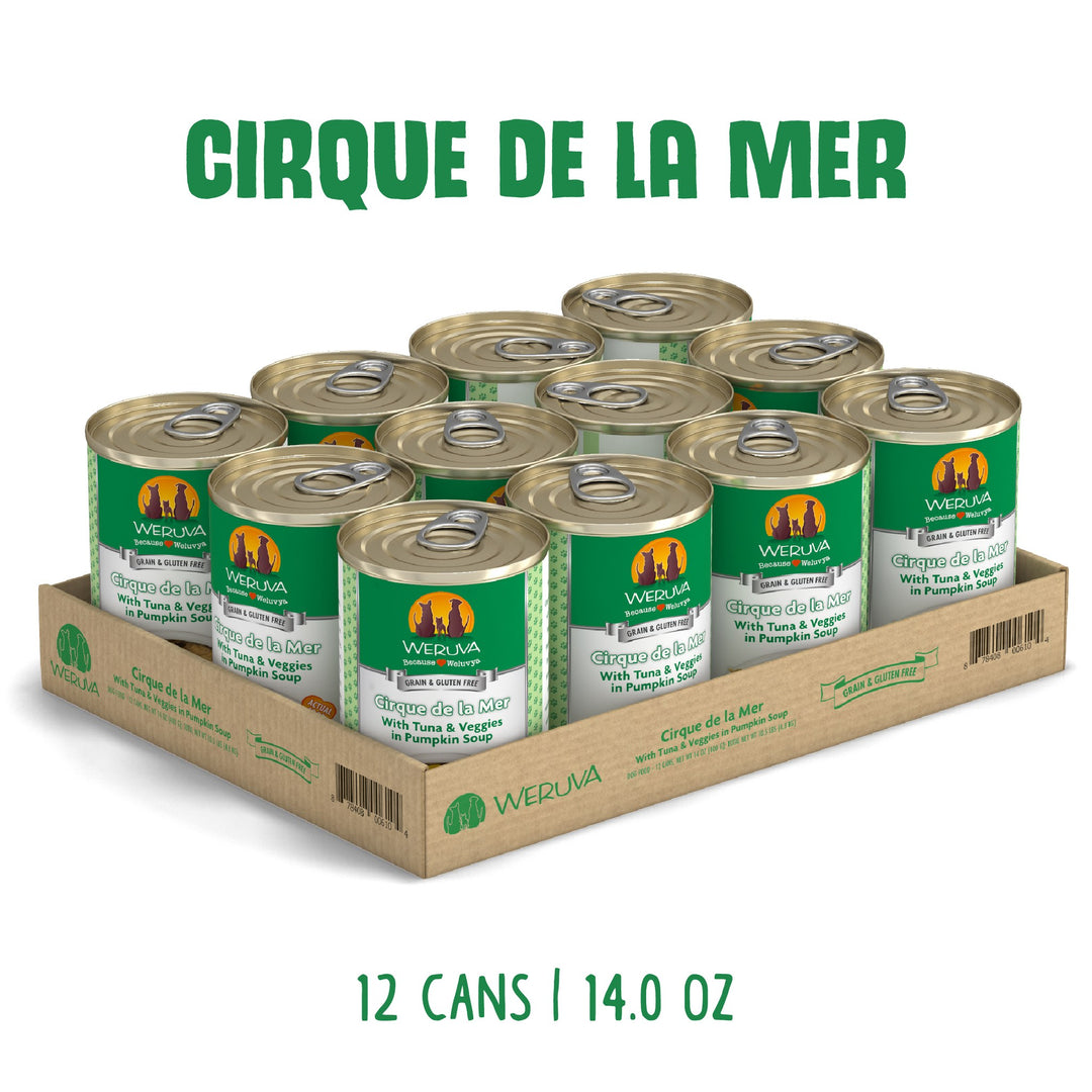 Weruva Classic Dog Cirque de la Mer Tuna Veggies in Gravy 14 oz Can