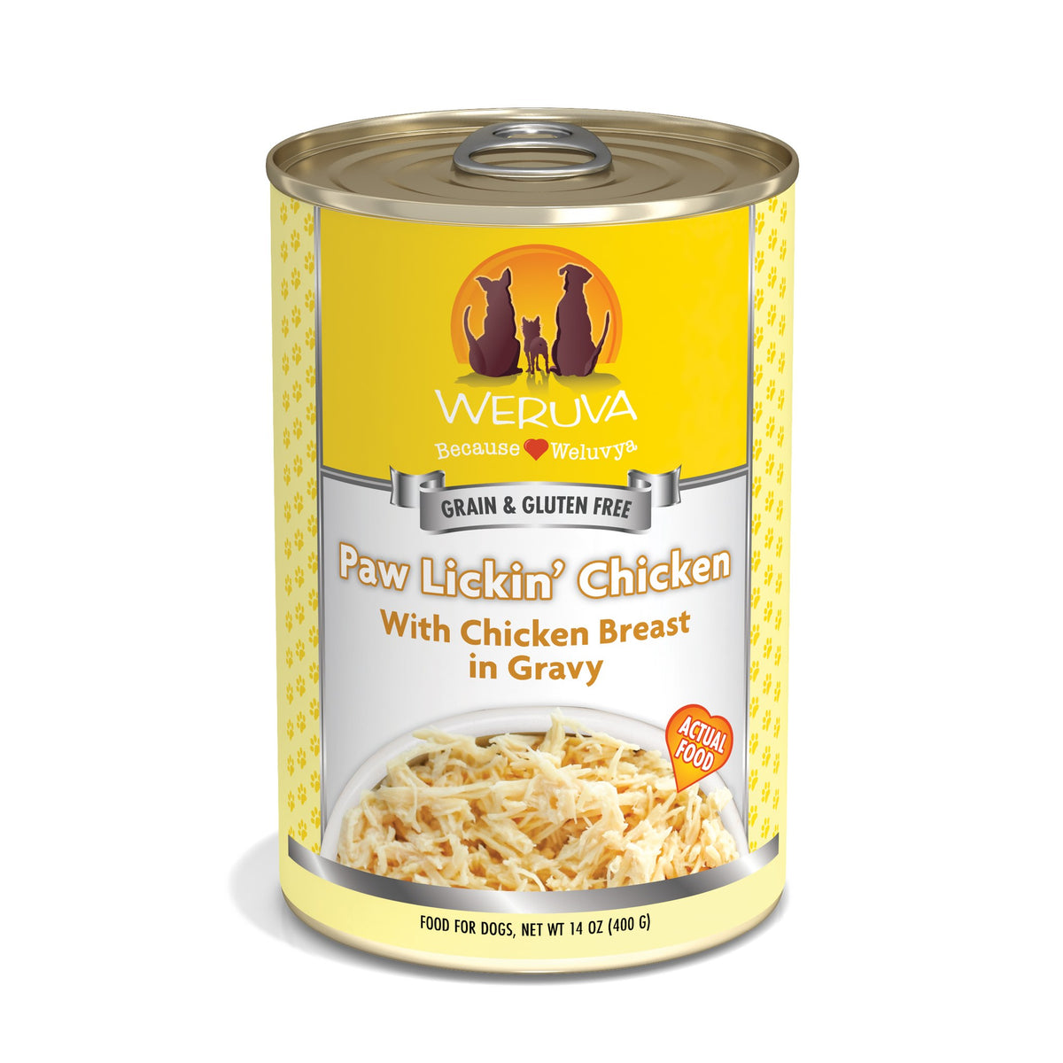Weruva Dog Classic Can GF Chicken  Paw Lickin Chicken 14oz