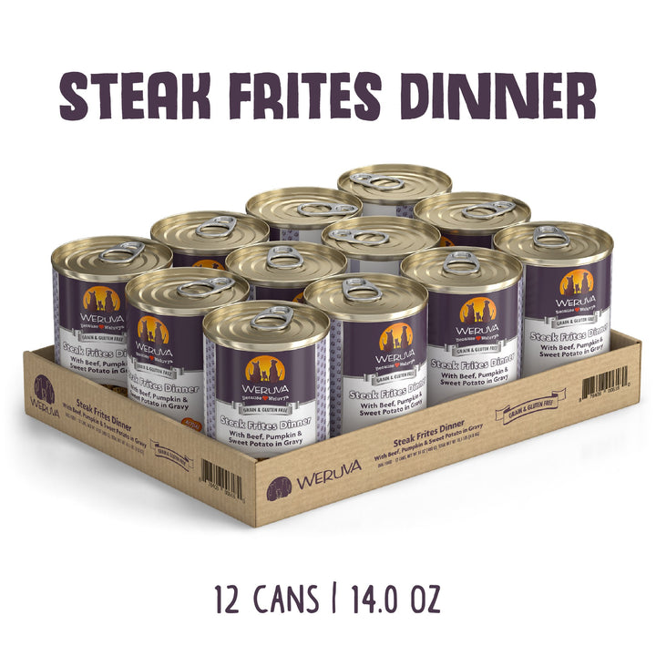 Weruva Dog Classic GF Beef Pumpkin Sweet Potato Steak Frites 14 oz