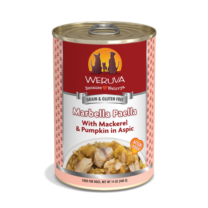 Weruva Classic Dog Marbella Paella Mackerel Pumpkin in Aspic 14 oz