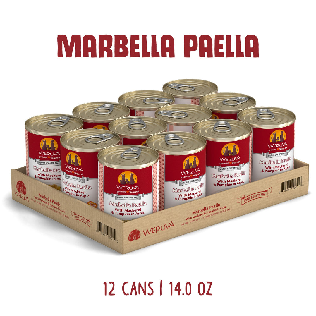 Weruva Classic Dog Marbella Paella Mackerel Pumpkin in Aspic 14 oz