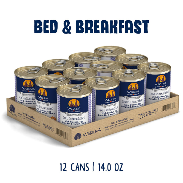 Weruva Classic Bed Breakfast Chicken Egg Pumpkin Ham in Gravy 14oz