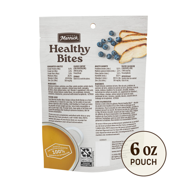 Merrick Bright Bites Chicken Dog Treats 6 oz back
